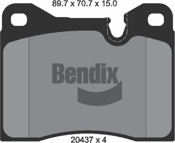 BENDIX Braking BPD1315 - Гальмівні колодки, дискові гальма autozip.com.ua