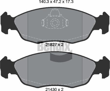 BENDIX Braking BPD1389 - Гальмівні колодки, дискові гальма autozip.com.ua