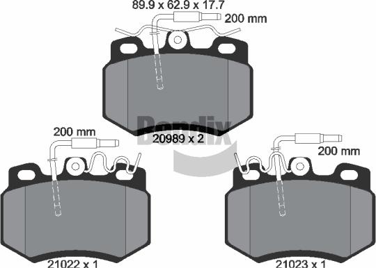BENDIX Braking BPD1384 - Гальмівні колодки, дискові гальма autozip.com.ua