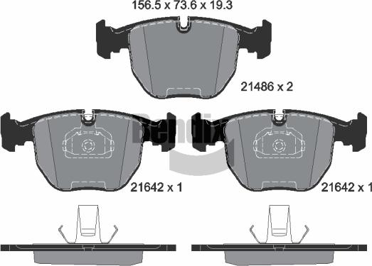 BENDIX Braking BPD1337 - Гальмівні колодки, дискові гальма autozip.com.ua