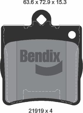 BENDIX Braking BPD1223 - Гальмівні колодки, дискові гальма autozip.com.ua
