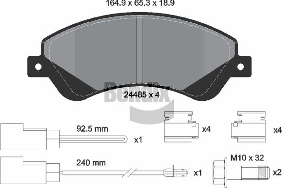 BENDIX Braking BPD1275 - Гальмівні колодки, дискові гальма autozip.com.ua