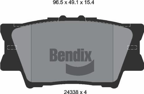 BENDIX Braking BPD1271 - Гальмівні колодки, дискові гальма autozip.com.ua