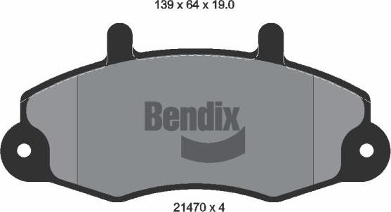 BENDIX Braking BPD1795 - Гальмівні колодки, дискові гальма autozip.com.ua