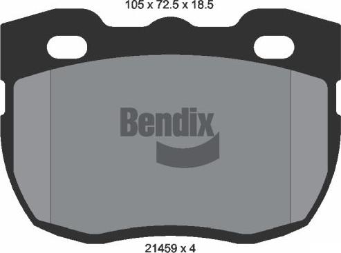 BENDIX Braking BPD1791 - Гальмівні колодки, дискові гальма autozip.com.ua