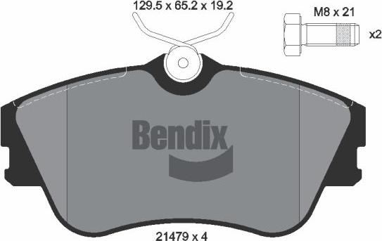 BENDIX Braking BPD1798 - Гальмівні колодки, дискові гальма autozip.com.ua