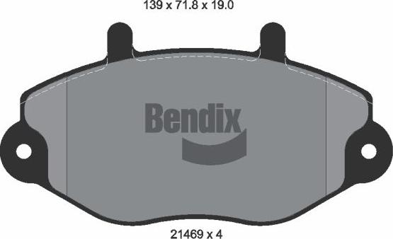 BENDIX Braking BPD1793 - Гальмівні колодки, дискові гальма autozip.com.ua