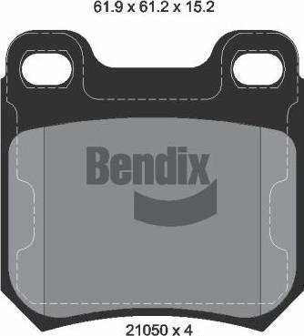 BENDIX Braking BPD1744 - Гальмівні колодки, дискові гальма autozip.com.ua