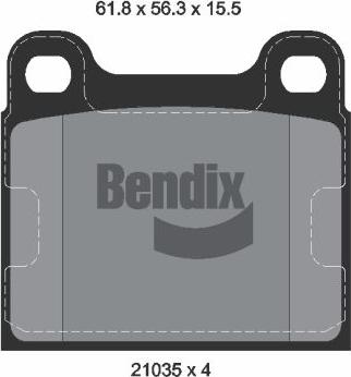 BENDIX Braking BPD1743 - Гальмівні колодки, дискові гальма autozip.com.ua