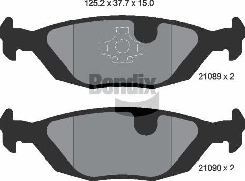 BENDIX Braking BPD1747 - Гальмівні колодки, дискові гальма autozip.com.ua
