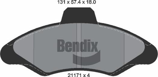 BENDIX Braking BPD1759 - Гальмівні колодки, дискові гальма autozip.com.ua