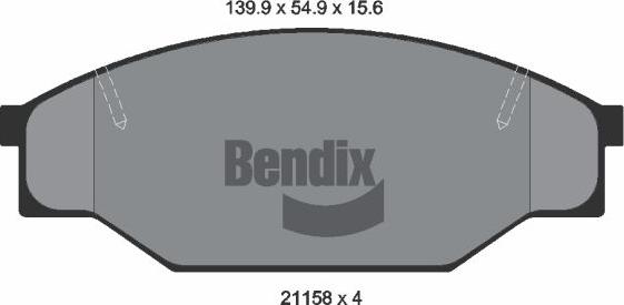 BENDIX Braking BPD1756 - Гальмівні колодки, дискові гальма autozip.com.ua