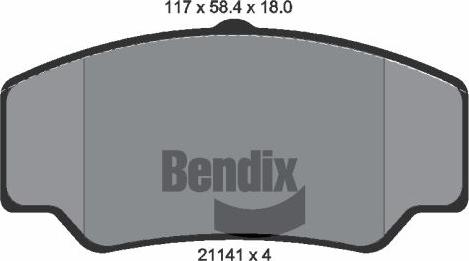 BENDIX Braking BPD1752 - Гальмівні колодки, дискові гальма autozip.com.ua