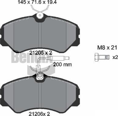 BENDIX Braking BPD1766 - Гальмівні колодки, дискові гальма autozip.com.ua