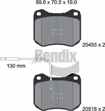 BENDIX Braking BPD1706 - Гальмівні колодки, дискові гальма autozip.com.ua