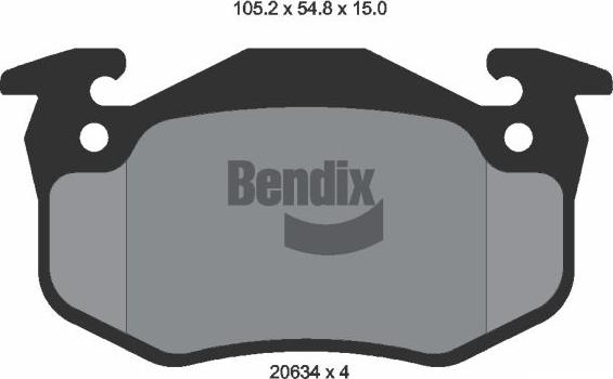 BENDIX Braking BPD1715 - Гальмівні колодки, дискові гальма autozip.com.ua