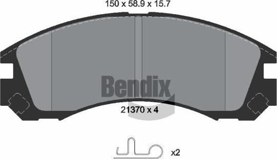 BENDIX Braking BPD1785 - Гальмівні колодки, дискові гальма autozip.com.ua