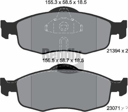 BENDIX Braking BPD1788 - Гальмівні колодки, дискові гальма autozip.com.ua