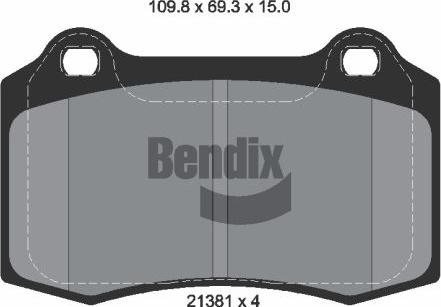 BENDIX Braking BPD1787 - Гальмівні колодки, дискові гальма autozip.com.ua