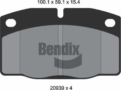 BENDIX Braking BPD1735 - Гальмівні колодки, дискові гальма autozip.com.ua