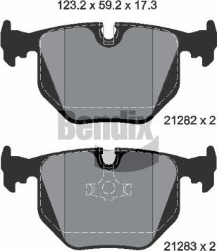 BENDIX Braking BPD1774 - Гальмівні колодки, дискові гальма autozip.com.ua