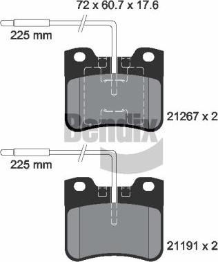 BENDIX Braking BPD1771 - Гальмівні колодки, дискові гальма autozip.com.ua