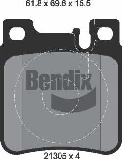 BENDIX Braking BPD1778 - Гальмівні колодки, дискові гальма autozip.com.ua