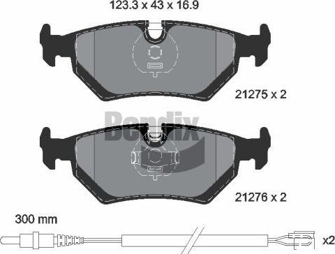 BENDIX Braking BPD1773 - Гальмівні колодки, дискові гальма autozip.com.ua