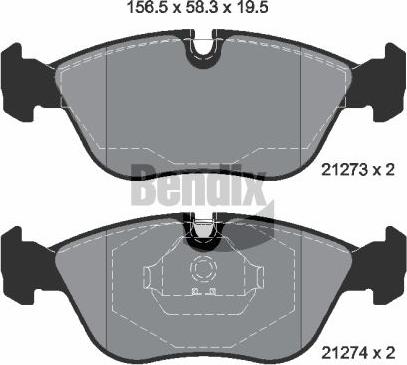 BENDIX Braking BPD1772 - Гальмівні колодки, дискові гальма autozip.com.ua