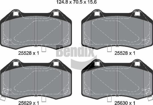 BENDIX Braking BPD2451 - Гальмівні колодки, дискові гальма autozip.com.ua