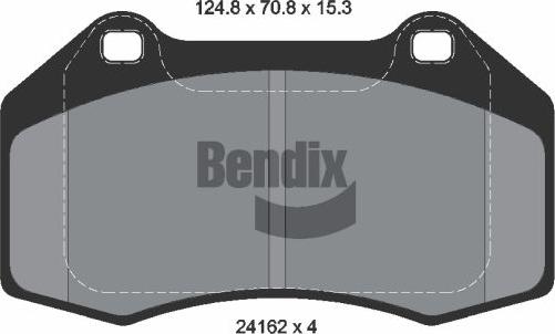BENDIX Braking BPD2098 - Гальмівні колодки, дискові гальма autozip.com.ua