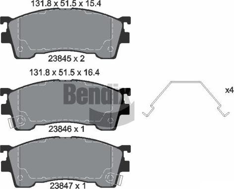 BENDIX Braking BPD2055 - Гальмівні колодки, дискові гальма autozip.com.ua