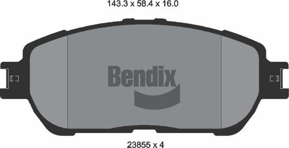 BENDIX Braking BPD2056 - Гальмівні колодки, дискові гальма autozip.com.ua