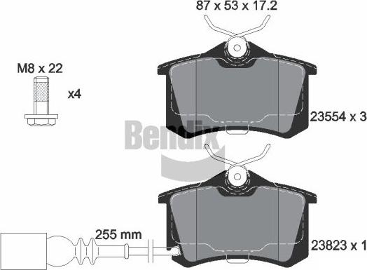 BENDIX Braking BPD2053 - Гальмівні колодки, дискові гальма autozip.com.ua