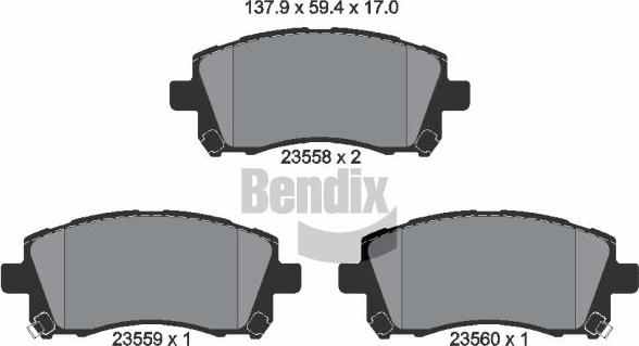 BENDIX Braking BPD2009 - Гальмівні колодки, дискові гальма autozip.com.ua