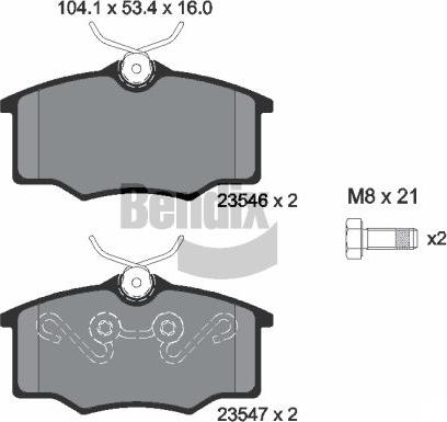 BENDIX Braking BPD2008 - Гальмівні колодки, дискові гальма autozip.com.ua