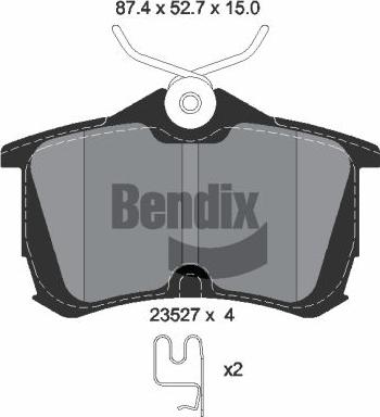 BENDIX Braking BPD2003 - Гальмівні колодки, дискові гальма autozip.com.ua