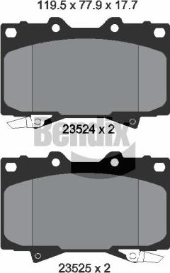 BENDIX Braking BPD2002 - Гальмівні колодки, дискові гальма autozip.com.ua