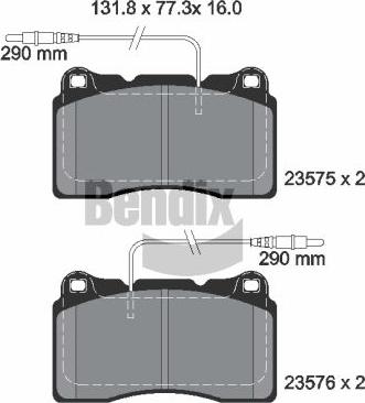 BENDIX Braking BPD2012 - Гальмівні колодки, дискові гальма autozip.com.ua