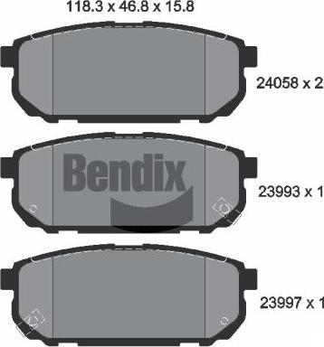 BENDIX Braking BPD2085 - Гальмівні колодки, дискові гальма autozip.com.ua