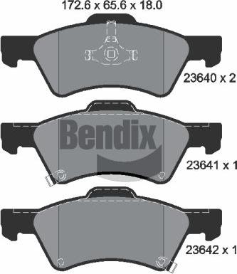BENDIX Braking BPD2021 - Гальмівні колодки, дискові гальма autozip.com.ua