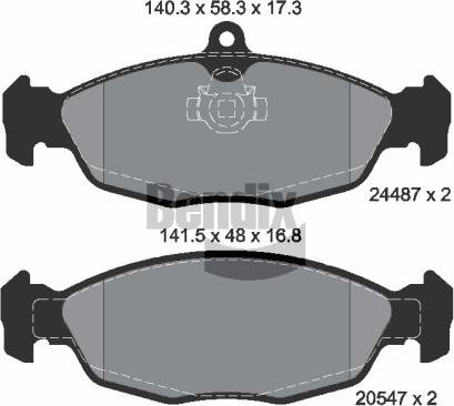 BENDIX Braking BPD2159 - Гальмівні колодки, дискові гальма autozip.com.ua