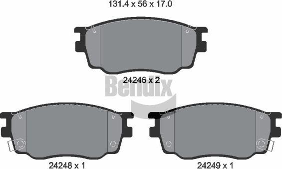 BENDIX Braking BPD2113 - Гальмівні колодки, дискові гальма autozip.com.ua