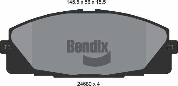 BENDIX Braking BPD2184 - Гальмівні колодки, дискові гальма autozip.com.ua