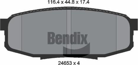 BENDIX Braking BPD2181 - Гальмівні колодки, дискові гальма autozip.com.ua