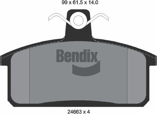 BENDIX Braking BPD2183 - Гальмівні колодки, дискові гальма autozip.com.ua