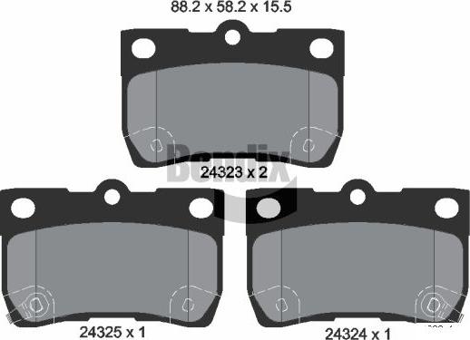 BENDIX Braking BPD2128 - Гальмівні колодки, дискові гальма autozip.com.ua