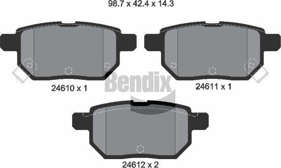 BENDIX Braking BPD2179 - Гальмівні колодки, дискові гальма autozip.com.ua