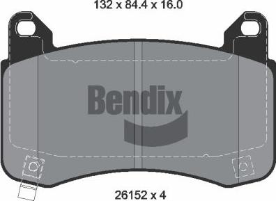 BENDIX Braking BPD2399 - Гальмівні колодки, дискові гальма autozip.com.ua