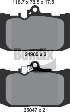 BENDIX Braking BPD2302 - Гальмівні колодки, дискові гальма autozip.com.ua